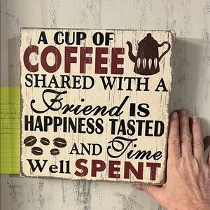 Rustic Coffee Quote Wall Art